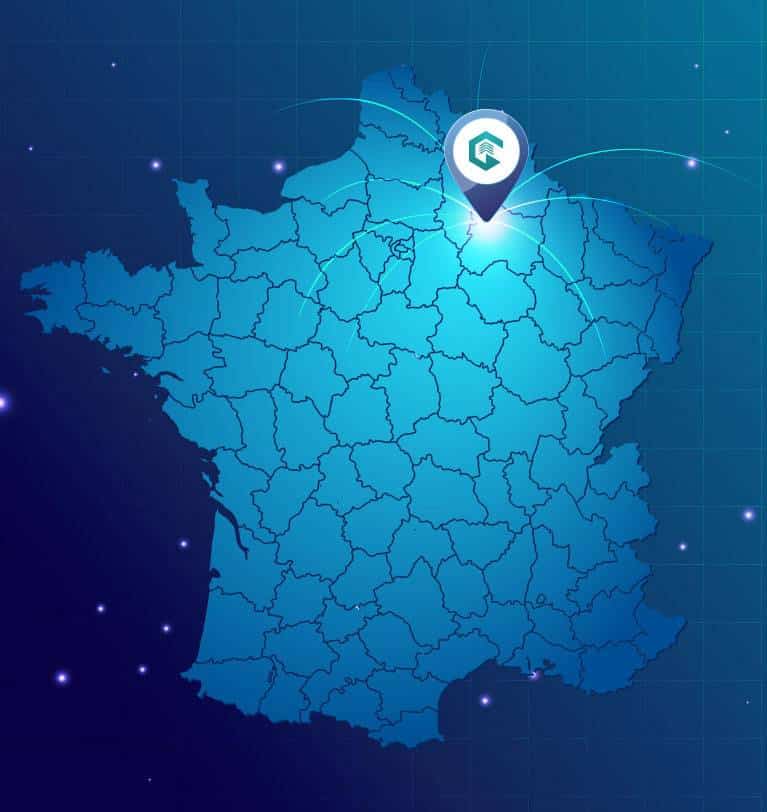 Localisation de gaz lab à Reims sur une carte de la France